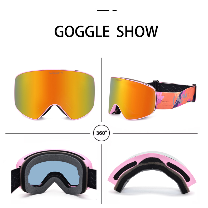 ngodya zosiyanasiyana za OEM yodziwika bwino ya ski goggle